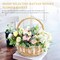Woven Storage Basket with Handles Easter Basket Wedding Flower Girl Baskets Wicker Laundry Basket Rustic Decorative Flower Basket S